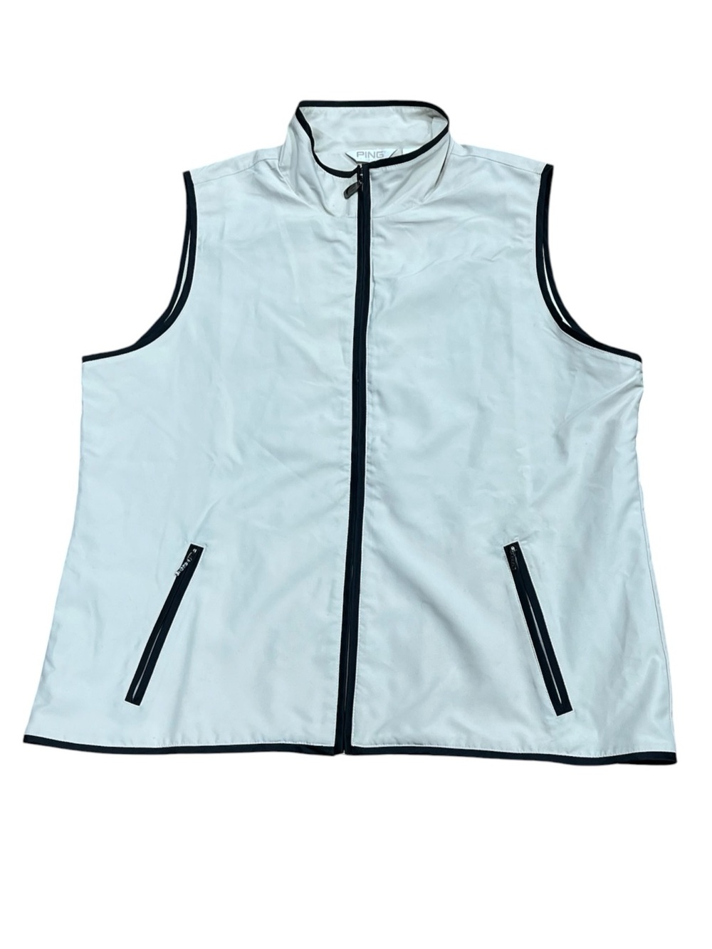 Ping Women's Ivory Performance Golf Full Zip Vest Size XL